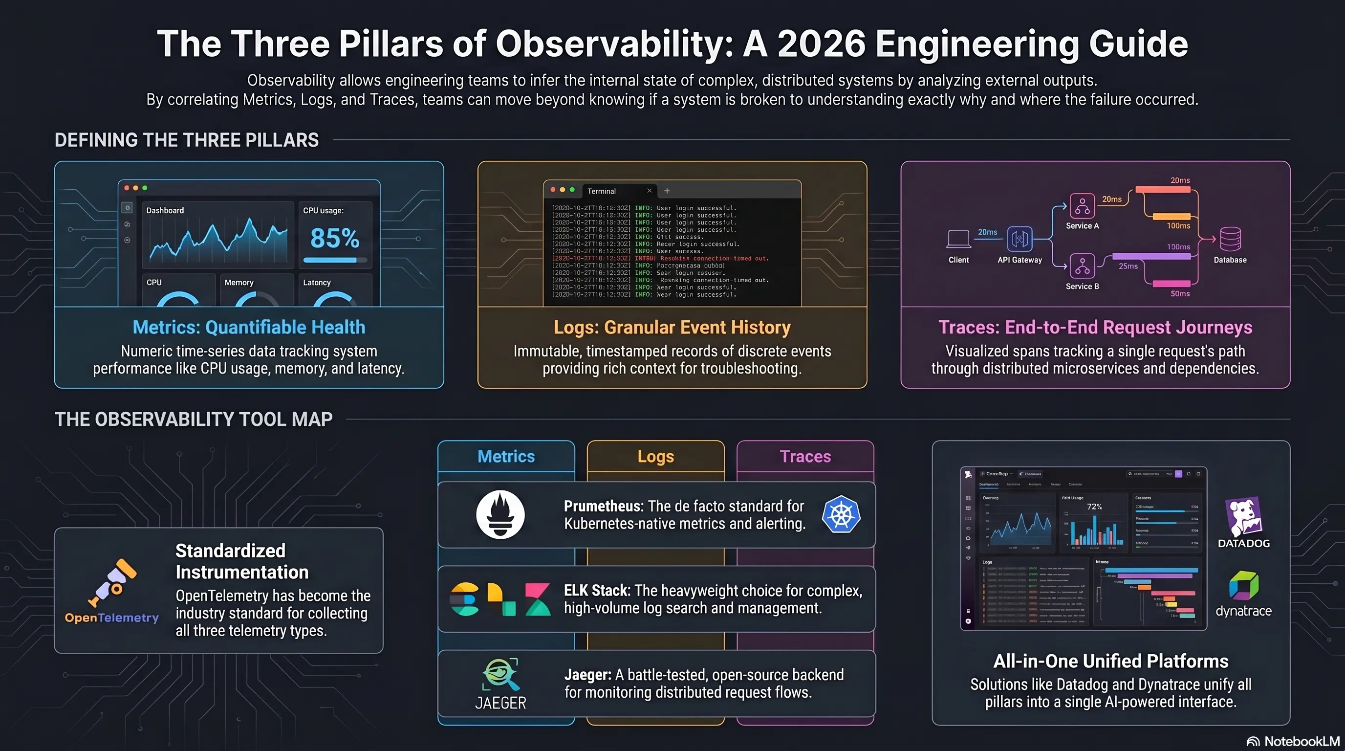 Observability guide visual focused on reducing monitoring overhead