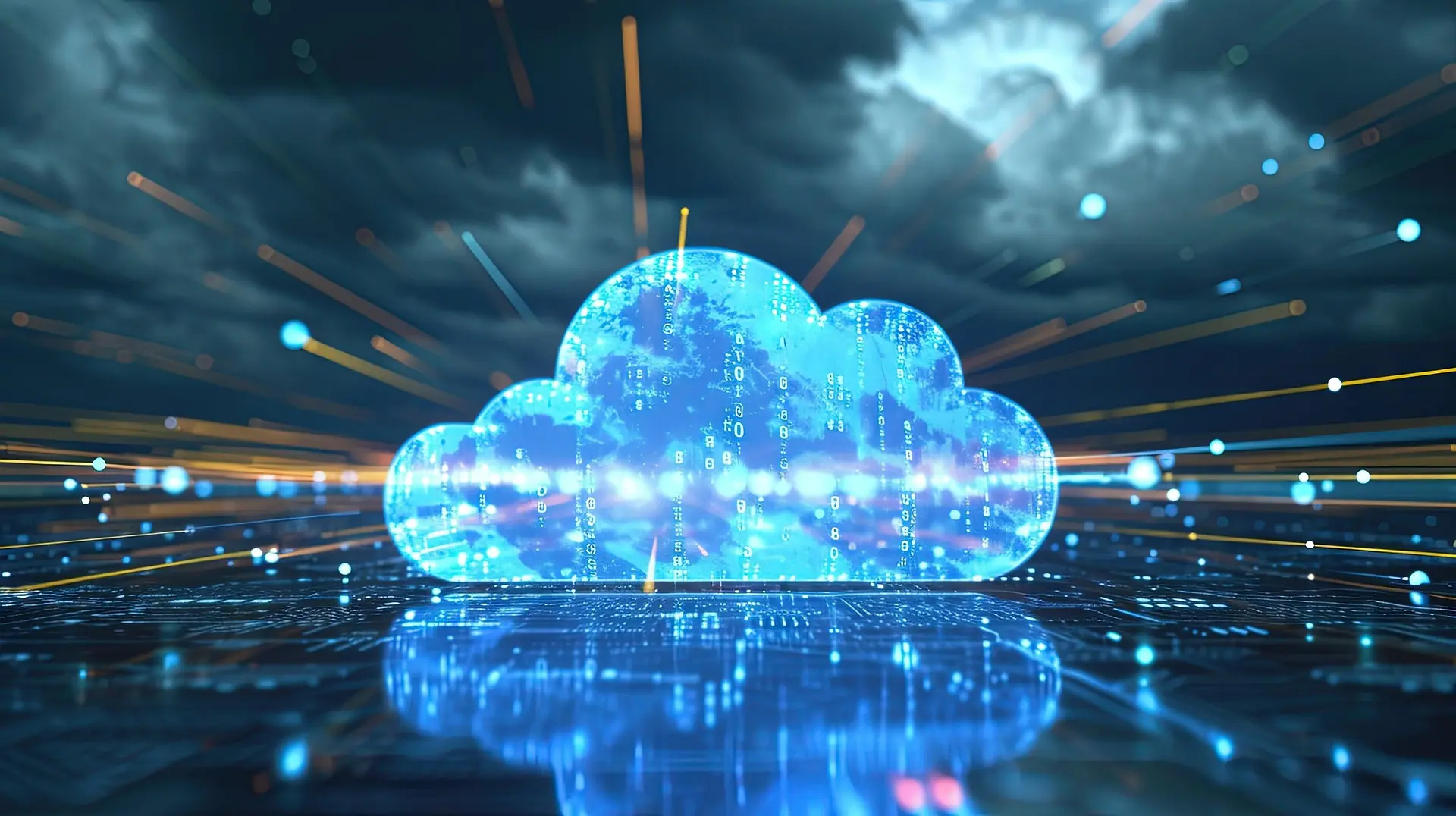 Data exchange visual representing local AI versus cloud API architectures